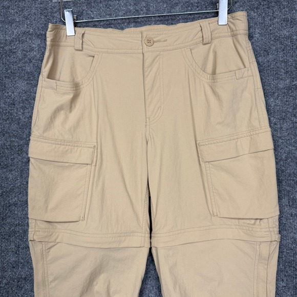 REI Co Op Pants Women 10 Khaki‎ Zip Off Convertible Cargo Shorts Outdoor Hiking - Picture 8 of 16